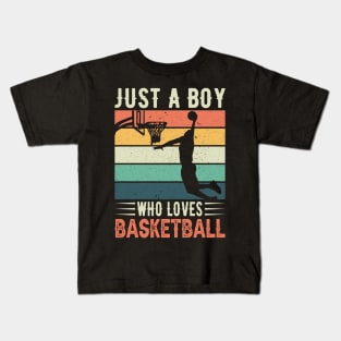 Just a boy who loves basketball Kids T-Shirt